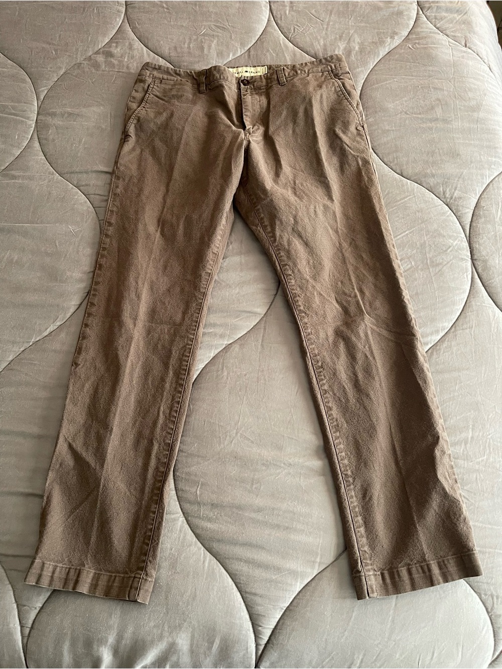 The Normal Brand Men's Straight Chinos in Taupe
